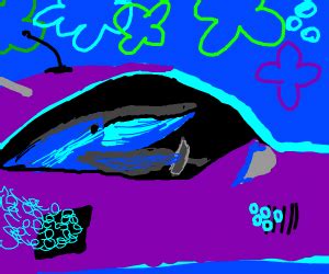 blue whale driving drawception