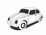 Vw Beetle Coloring Classic Geography sketch template