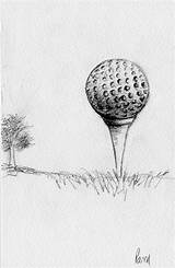 Golf Sketch Drawings Sketches Paintingvalley Ball sketch template