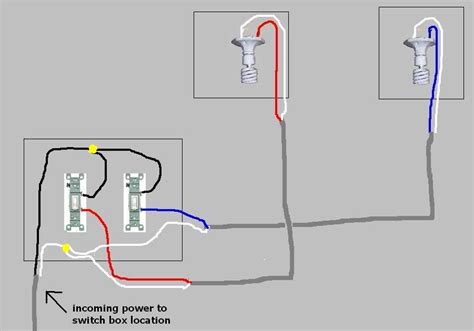 pole light switch wiring diagram   wire  separate single pole switches   separate