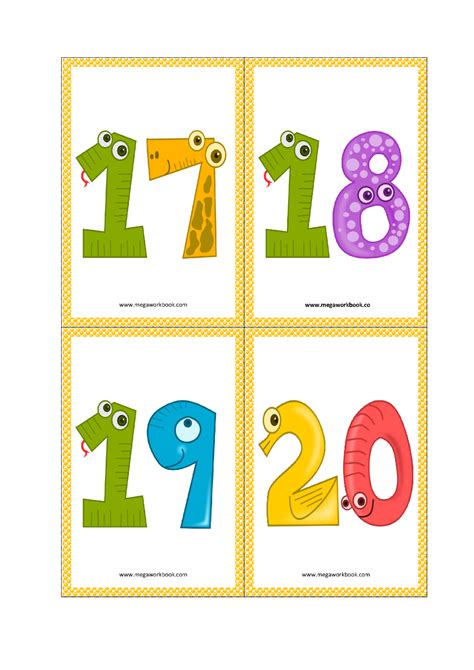 colored printable numbers   number wall cards  preschoolers