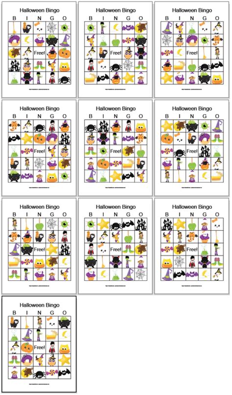 printable hallowen bingo cards  artisan life