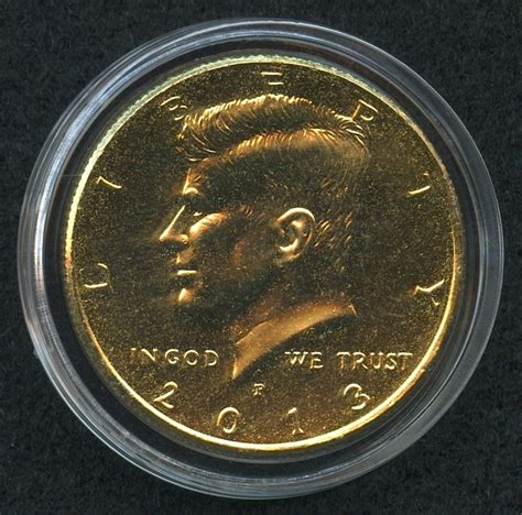 jfk kennedy  dollar  gold plated coin  capsule