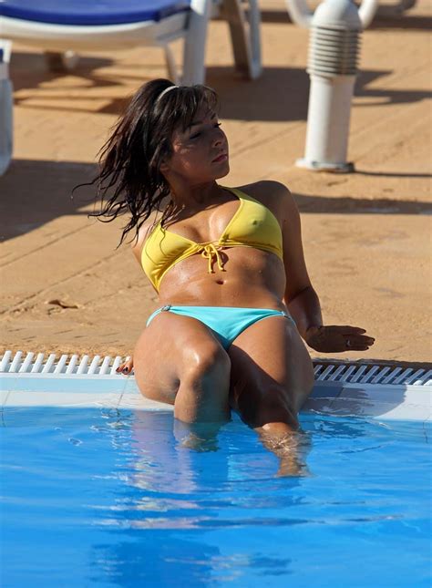 Roxanne Pallett Looking Very Sexy In Bikini And Exposing Her Tits And