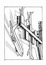 Airport Coloring Drawing Getdrawings Drawings Pages Printable sketch template