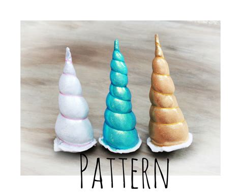 unicorn horn pattern sewing patterntutorial instant etsy