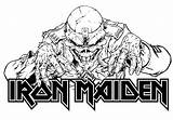 Maiden Eddy Mascote Momentos Dickinson Megadeth sketch template