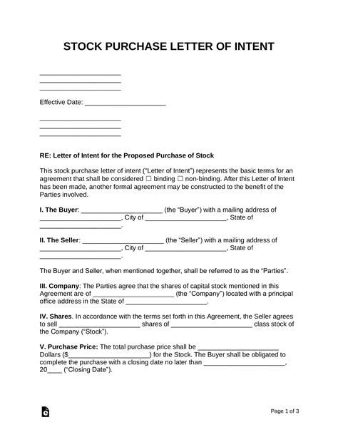 letter  intent  purchase shares letter  intent  purchase