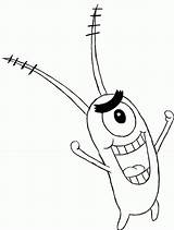 Plankton Spongebob Coloring Drawings Drawing Draw Characters Pages Easy Squarepants Cartoon Colouring Simple Sketches Disney Bob Kids Pencil Simpsons Mini sketch template