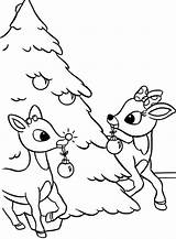 Coloring Rudolph Christmas Pages Tree Clarice Color Decorated Print Rudolf Printable Size Kids Getcolorings Popular sketch template
