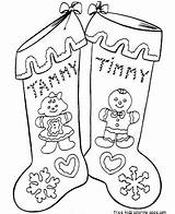Coloring Pages Printable Stocking Gingerbread sketch template