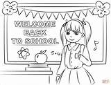 Coloring Welcome School Back Pages Printable Drawing Worksheets Work Sites sketch template