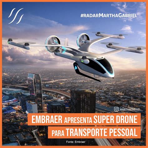 embraer apresenta super drone  transporte de pessoas futuro dos negocios