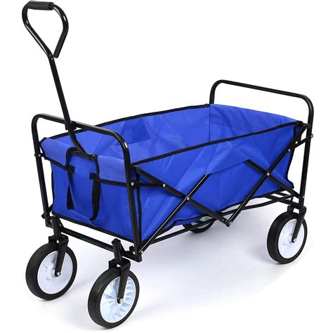 buy homfa garden cart trolley foldable pull wagon folding trolley