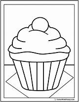 Cupcake Pdf Color Coloring Pages Cream Cupcakes Cherry Colorwithfuzzy sketch template