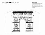Paper City Paris Template Arch Drawing Print Made Joel Cut Madebyjoel French France Triumphe Arc Triomphe Templates Kids Craft Toys sketch template