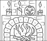 Fireplace Printables sketch template