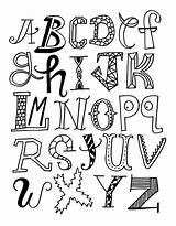 Alphabet Different Styles Coloring Letter Kids Each Color Print sketch template