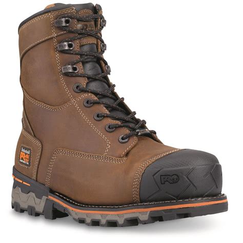 timberland pro mens boondock waterproof  soft toe work boots  work boots