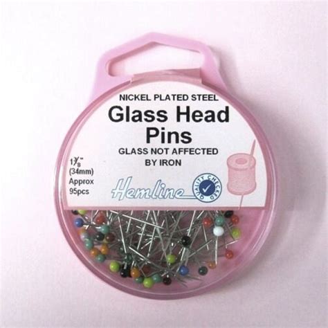 Glass Head Pins 1 3 8 34mm 95 Pins For Sewing
