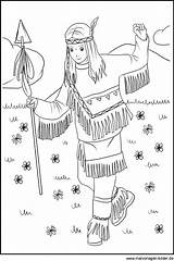 Indianer Malvorlagen Ausmalbild Pferd Zeichnung Malvorlage Westen Wilder Maedchen Madchen Coloring Native Indio Indianen Indiens Schroor Maternelle Antje Kleuters Thema sketch template