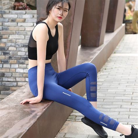 Royal Blue Yoga Pants Leggings Seamless Capris Tights Sportswear Buy