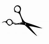 Outline Scissor Clipart Pic Hair Cutting Clip Designs sketch template