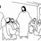 Doubting Thomas Coloring Pages Kids Wound Jesus Ask His Show sketch template