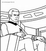 Trek Star Coloring Pages Printable Color Cartoon Enterprise Character Kirk Controls Captain Sheets Kids Print Book Found Drawings sketch template