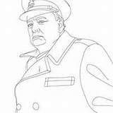 Churchill Winston Ministro Primer Coloriage sketch template
