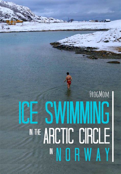 ice swimming   arctic circle  norway arctic circle swimming