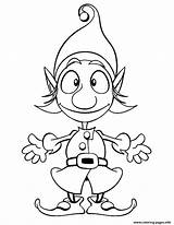 Elf Coloring Christmas Pages Printable Print Elves Color Book sketch template