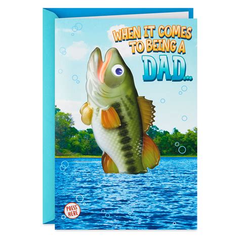Talking Bass Funny Father S Day Card With Light And Sound Greeting