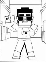 Minecraft Gangnam Psy Colorare Ausmalbilder Character Seekpng sketch template