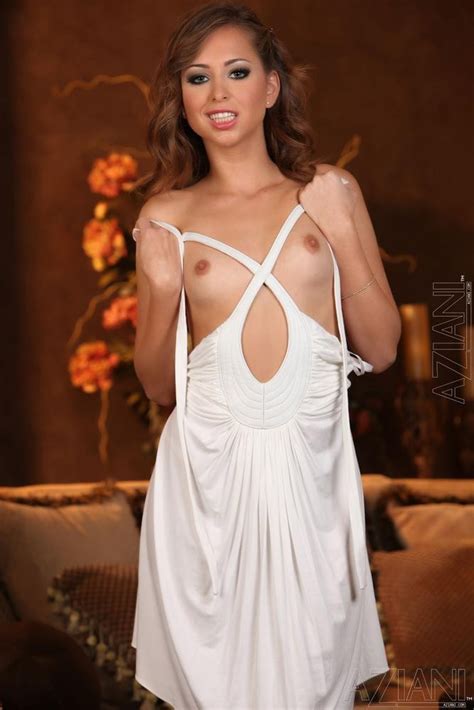 riley reid strips off her white dress and slides off her thong pichunter