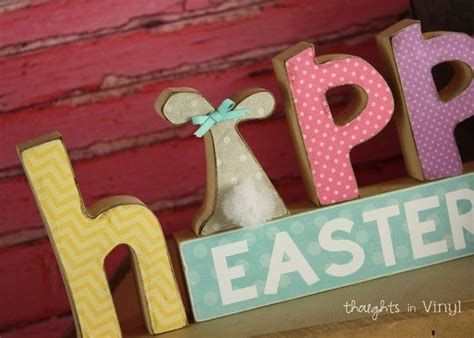 wooden happy easter letters