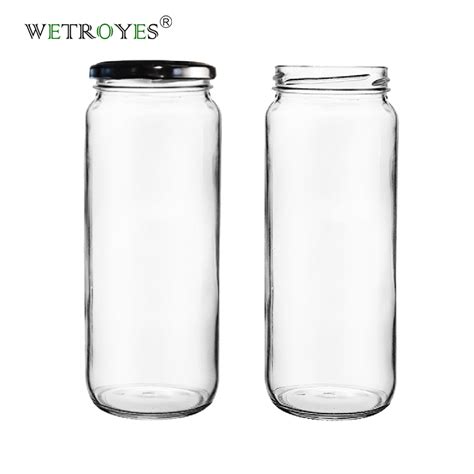 China 25oz 750ml Glass Paragon Jar With Metal Lids Manufacturer And