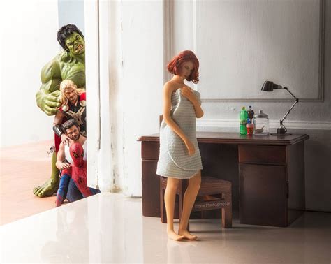 marvel and dc superhero toys doing naughty and funny