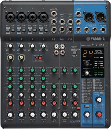yamaha mgxu  input stereo mixer amazonca musical instruments stage studio