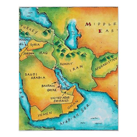 map  middle east asia