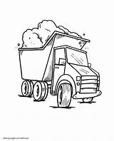 Dump Truck Coloring Pages Printable Small Print Trucks Look Other sketch template