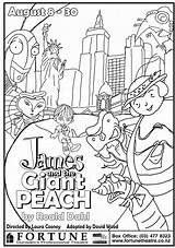 Peach Giant James Coloring Pages Dahl Roald Colouring Printable Activities Color Template Book Azcoloring Chapter Enormous Getcolorings Comments Popular sketch template