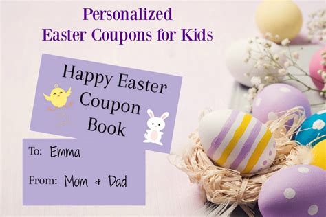 printable easter coupons  kids teenagers  candy easter ideas