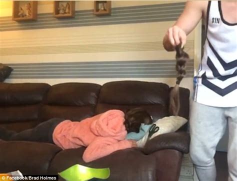 girlfriend of prankster brad holmes gets revenge by pretending to sleep with his brother daily