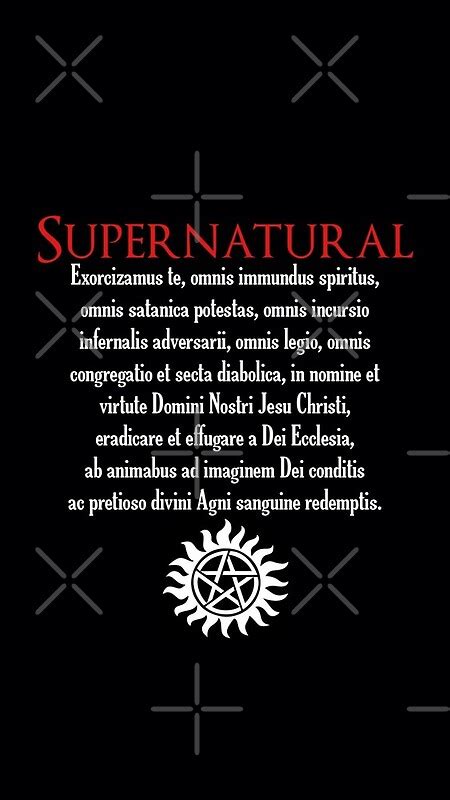 supernatural latin exorcism  katchronicles redbubble