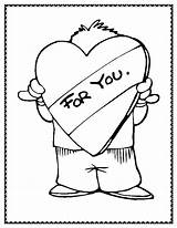 Valentines Clipart Coloring Printable Pages Library Kindergarten sketch template