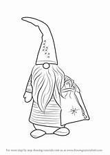 Tomte Step Draw Drawing Tutorials Drawingtutorials101 Creatures Other sketch template