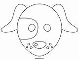 Mask Dog Masks Printable Color Coloring Maskspot Printables Animals Template Blank Pages Craft Crafts sketch template