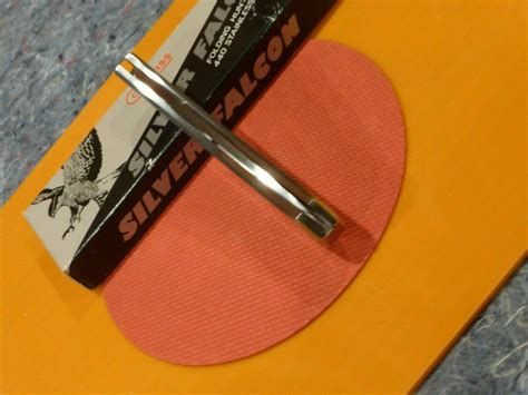 vntg compass japan 554 silver falcon lock back folder knife nos