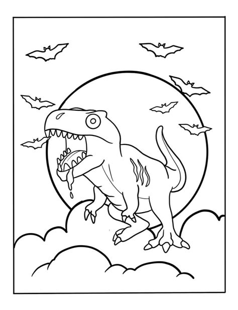 coloring pages zombie  dinosaur coloring page